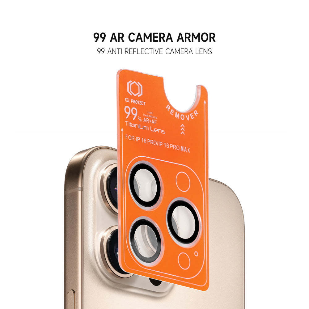 Kameras aizsargstikls Samsung Galaxy S26 Plus – Tel Protect Titanium Lens 99% AR on camera (lens 3 pcs), caurspīdīgs — attēls 4