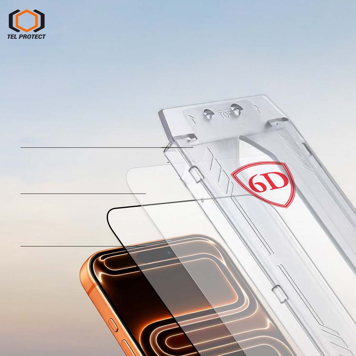 Tel Protect Dust-Free Easy Fit Full Glue 6D aizsargstikls Samsung Galaxy S26, melns, 2 gab.