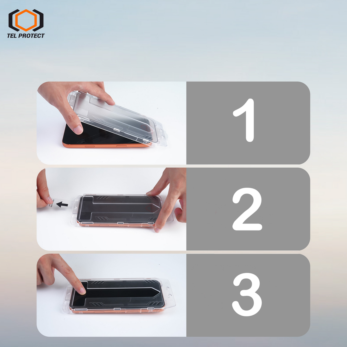 Tel Protect Dust-Free Easy Fit Full Glue 6D aizsargstikls Samsung Galaxy A16/A17 4G/5G, melns, 2 gab.