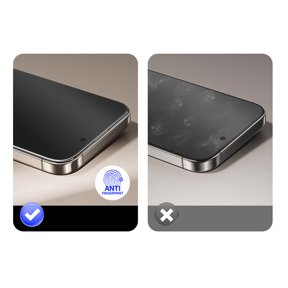 Aizsargstikls iPhone 18 Pro Max melns – Full Glue 6D Matt