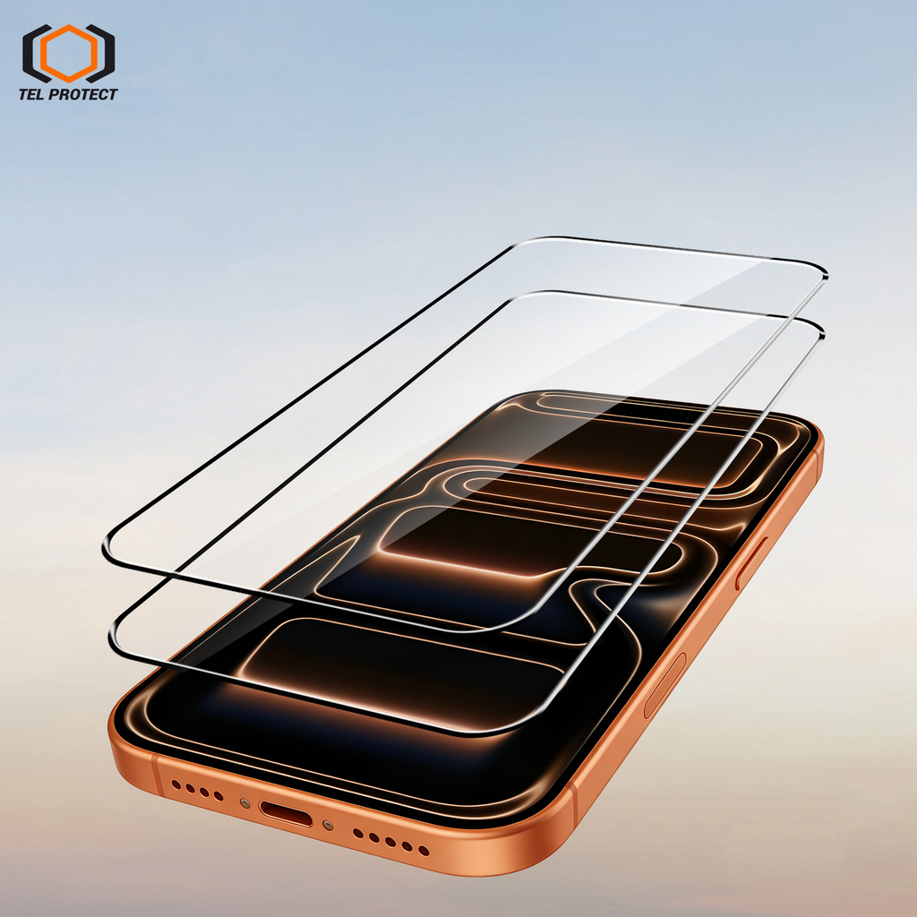 Tel Protect Dust-Free Easy Fit Privacy Full Glue 6D aizsargstikls iPhone 18 Pro, melns, 2 gab.