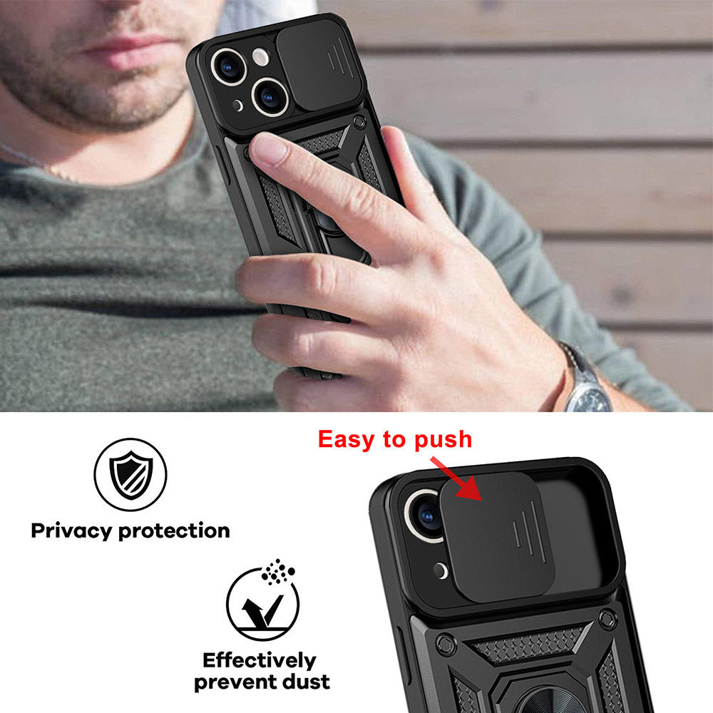 Slide Camera Armor aizsargvāciņš Xiaomi Redmi 17C 4G / Redmi 14C, melns