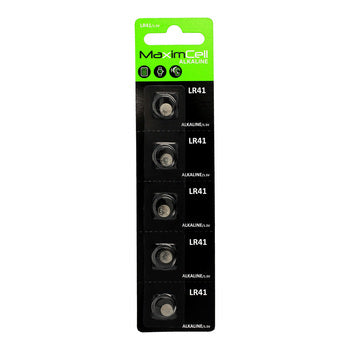 MaximCell LR41 sārma baterijas – 5 gab.