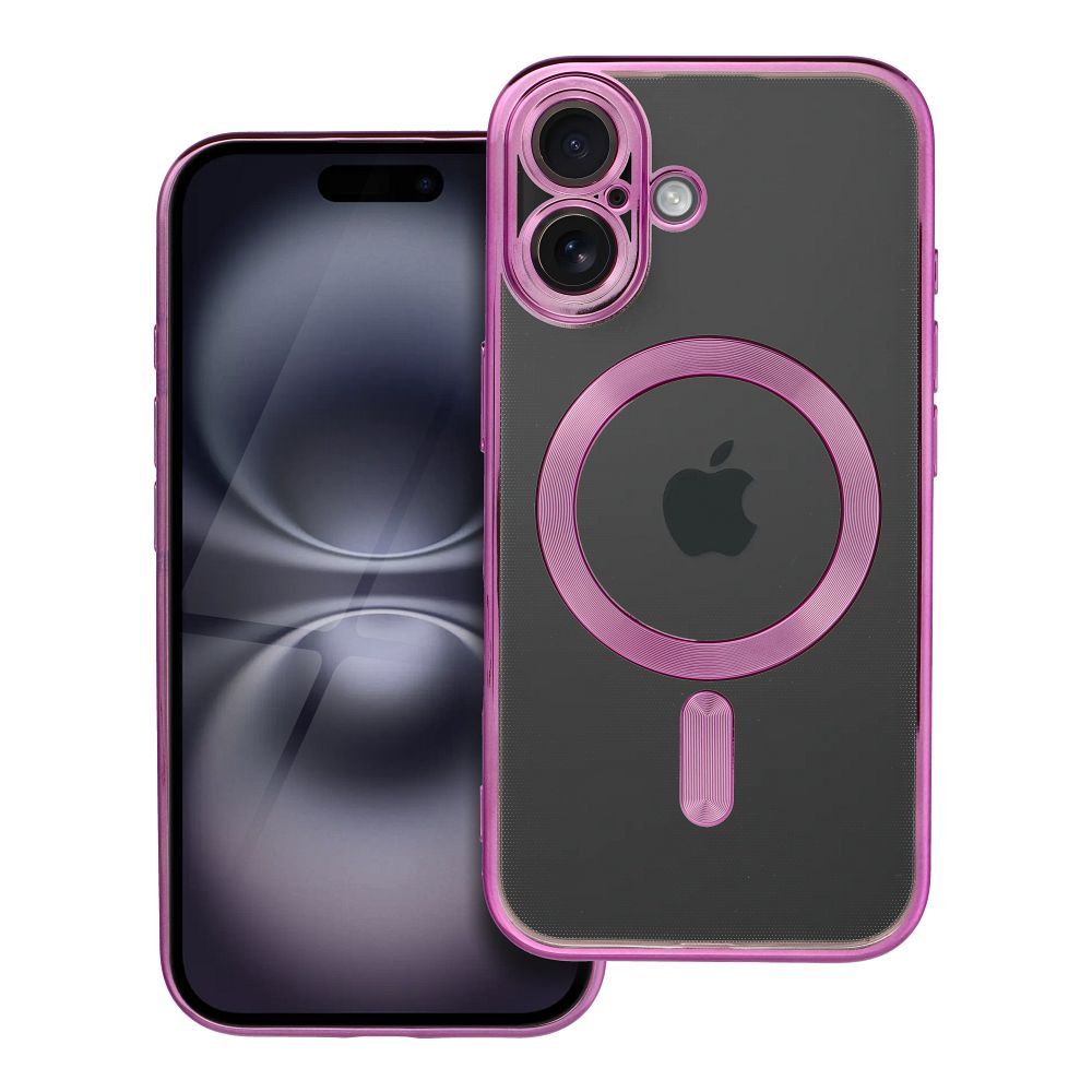 Aizsargvāciņš iPhone 16 – Electro Mag Cover MagSafe, rozā