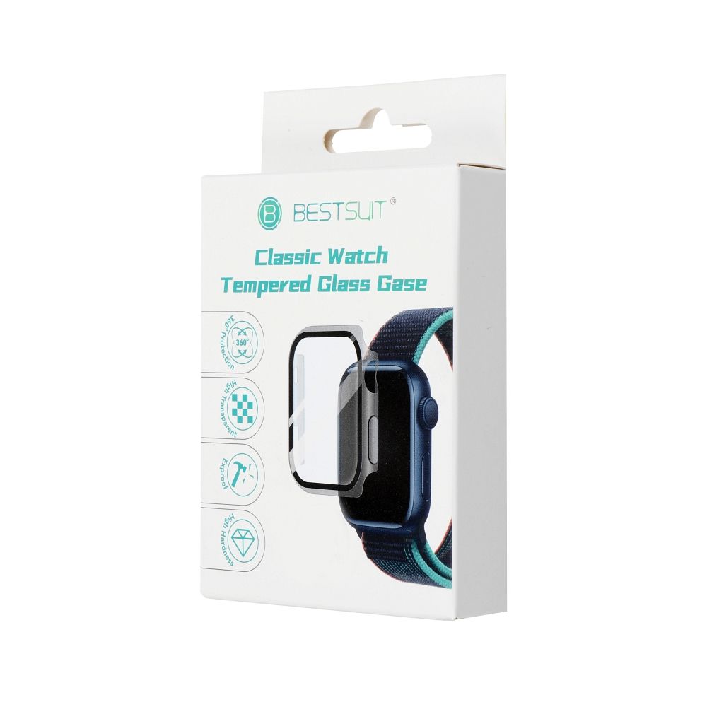 Aizsargstikls – Bestsuit Case with Hybrid Glass modelim Apple Watch 10/11 46mm - caurspīdīgs
