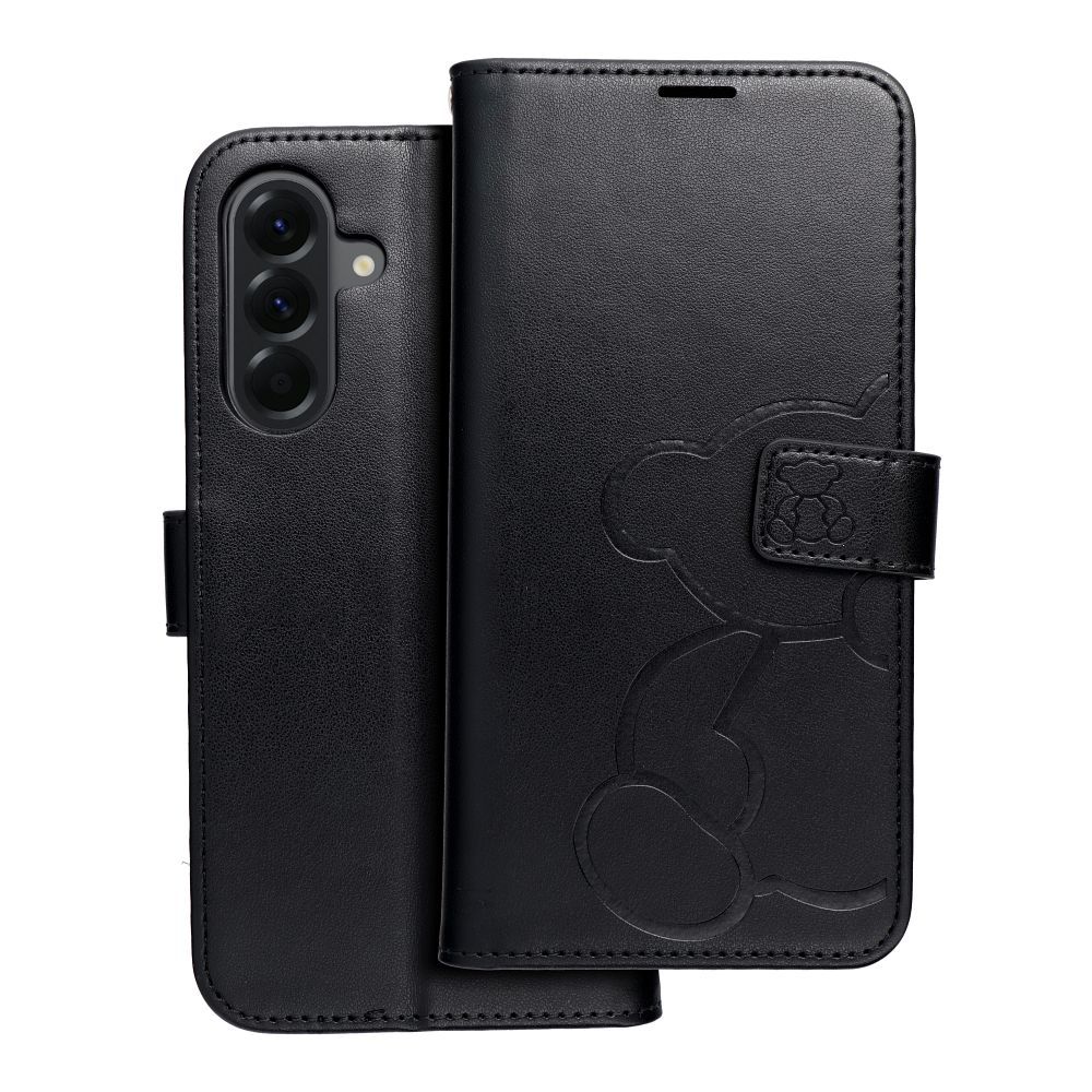 MEZZO Book case for SAMSUNG A56 5G teddy bear black