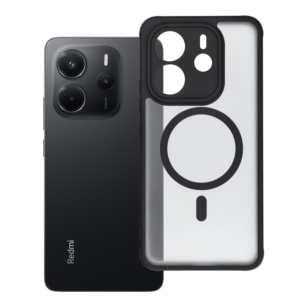 Case for Xiaomi Redmi NOTE 14 4G Full Matte Mag Cover compatible with MagSafe black