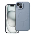 Case for Samsung A57 Silicone Mag Cover compatible with MagSafe (camera protection) light blue