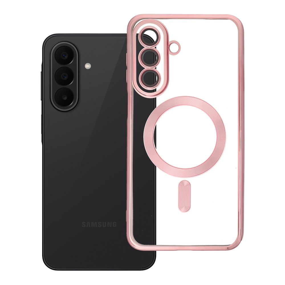 Case for Samsung A27 Electro Mag Cover case compatible with MagSafe rose gold