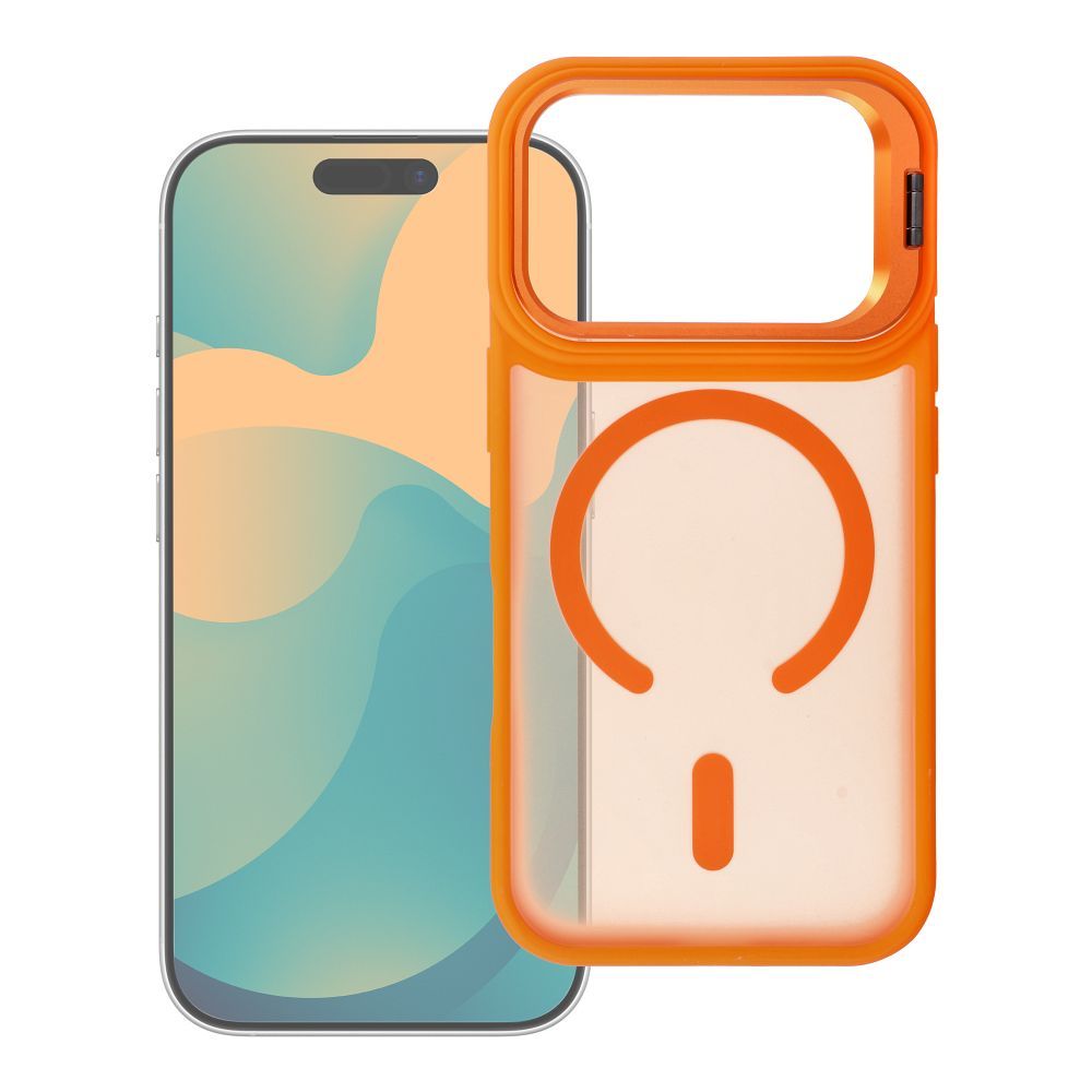 Aizsargvāciņš iPhone 17 Pro Max / 18 Pro Max – Forcell F-Protect Shadow Stand Premium MagSafe, oranžs