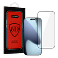 Aizsargstikls iPhone 17 PRO MAX/18 PRO MAX melns – Full Glue 6D