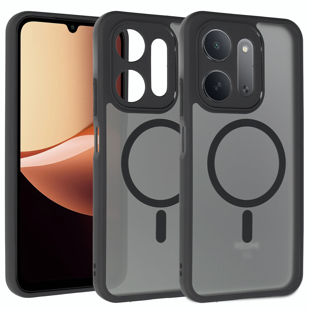 Full Matte Mag Cover aizsargvāciņš Xiaomi Redmi 17C 5G, melns