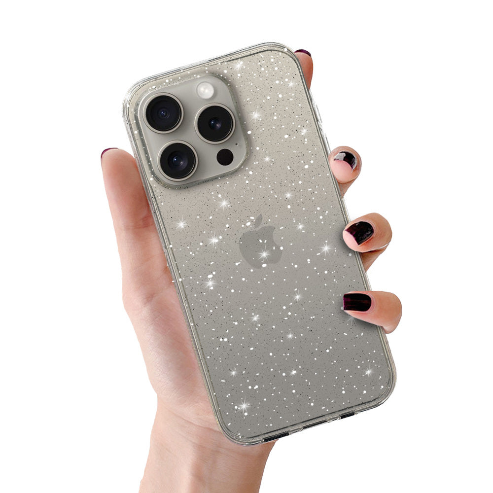 Aizsargvāciņš iPhone 13 Pro Max – Crystal Glitter, sudraba