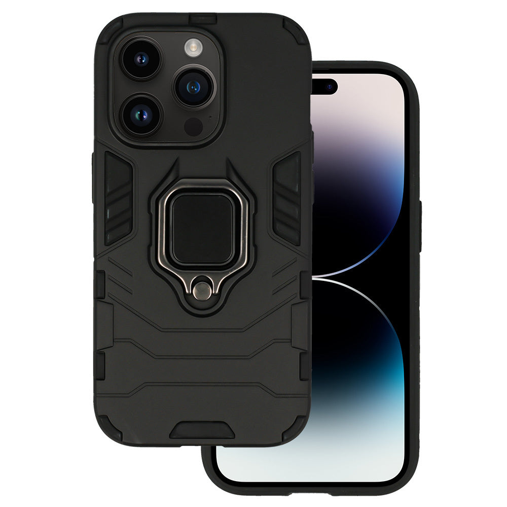 Aizsargvāciņš iPhone 14 Pro – Ring Armor, melns