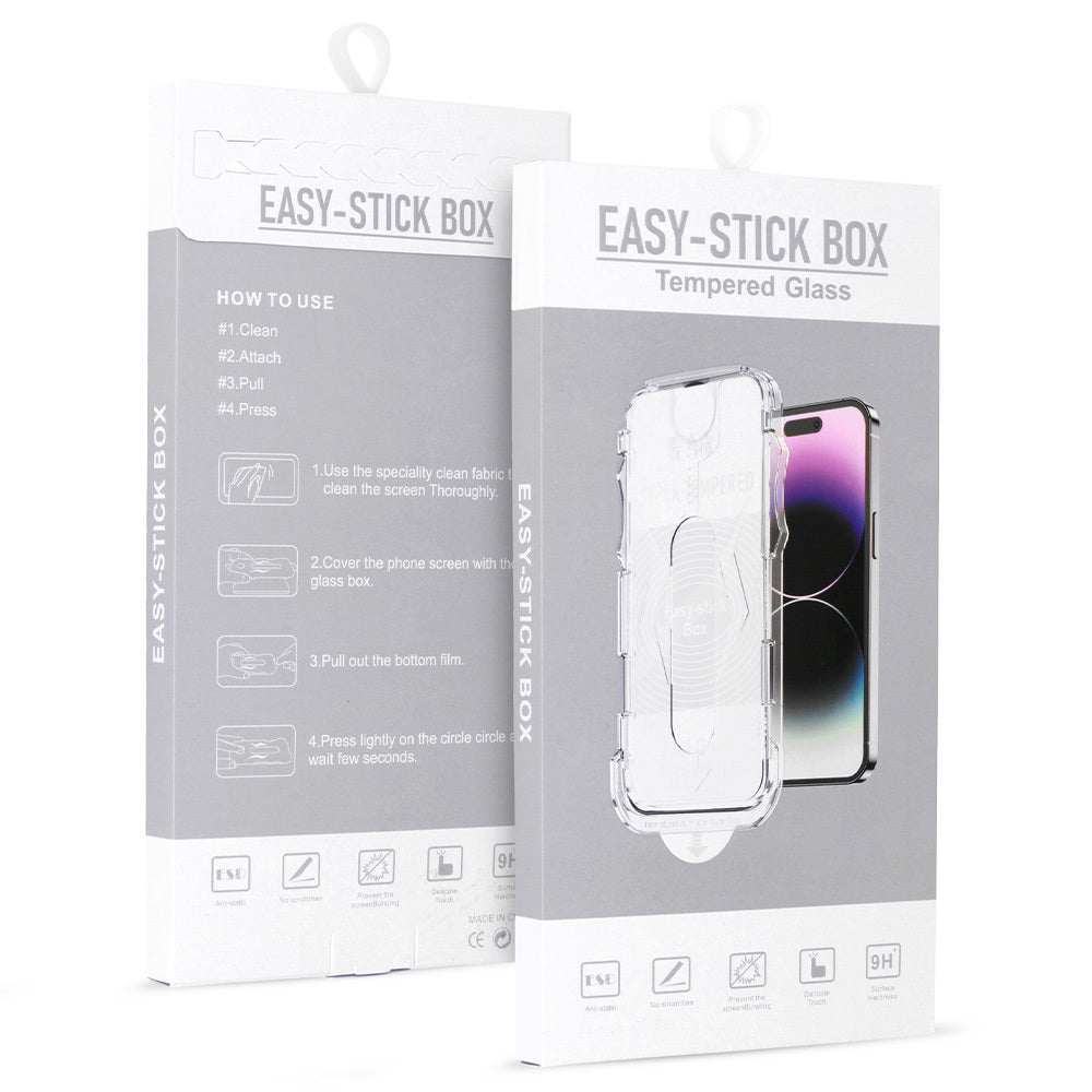 Aizsargstikls iPhone 11 – Full Glue Easy-Stick Box, melns