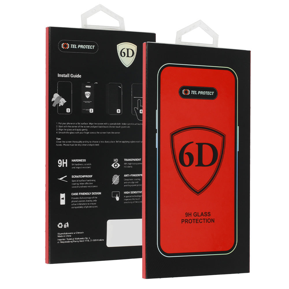 Tel Protect Full Glue 6D aizsargstikls Samsung Galaxy A34 5G, melns