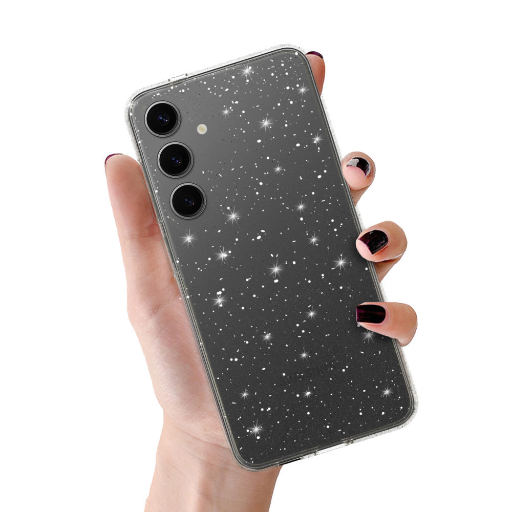 Aizsargvāciņš Samsung Galaxy A55 5G – Crystal Glitter, sudraba